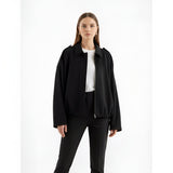 Maris – Suede Texture Bomber Jacket